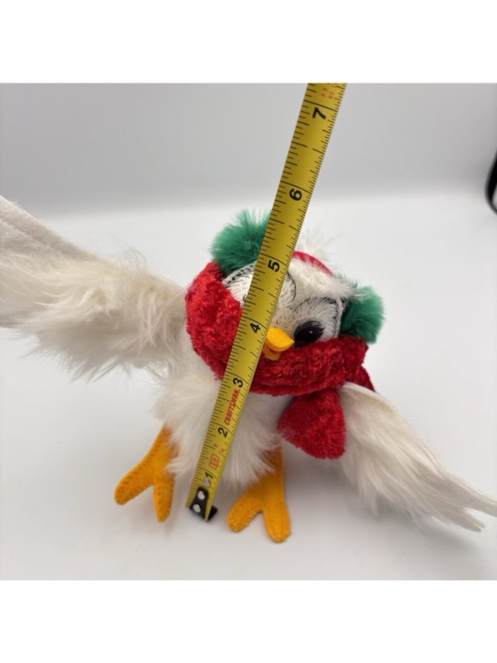 Annalee Dolls Christmas Winter White Owl Plush 2012 Red Scarf Green Earmuffs 5” - Picture 14 of 14